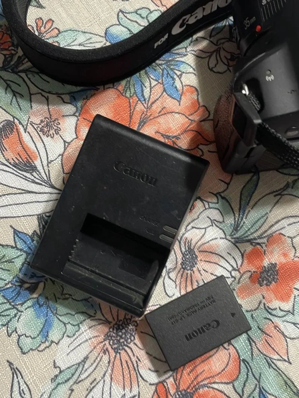 Canon Black t7i Camera with Two Lenses and Battery Charger